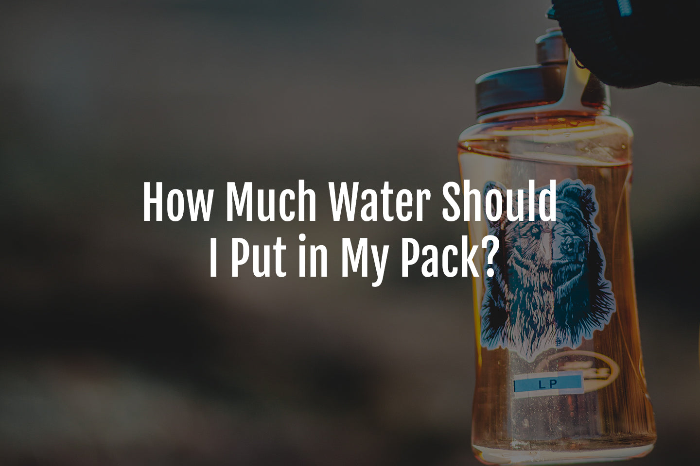 How Much Water Should I Put in My Pack?